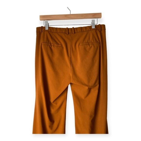 Theory Women's Brown Flare Wool Pants - Picture 4 of 6